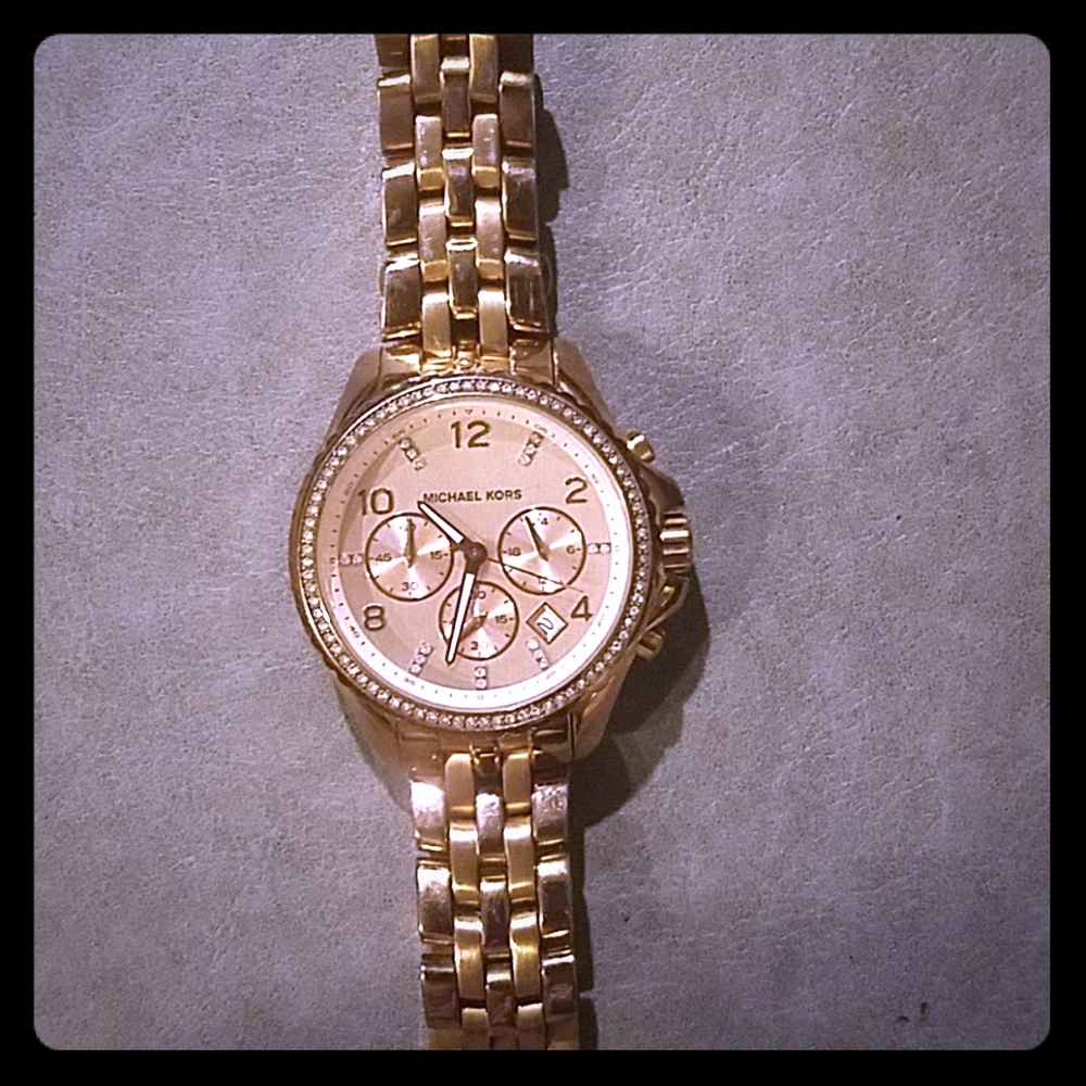 Rose Gold Michael Kors Chronograph Watch